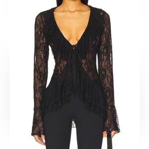 More to Come Alisia Top in Black Lace / Brand NWT!